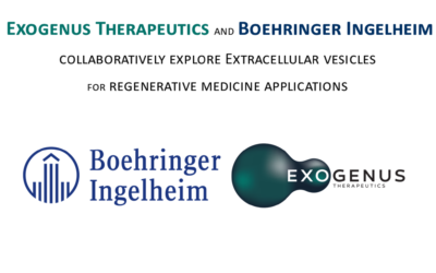 Exogenus Therapeutics announces collaboration with Boehringer Ingelheim to explore the use of extracellular vesicles in regenerative medicine applications